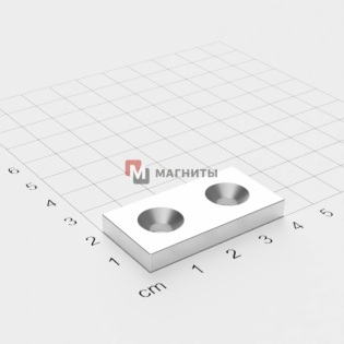 40 x 20 x 4 - 7/3.5 х 2 - Крепежный Магнит