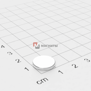 Ø D13 mm х H2 mm - Магнит Шайба