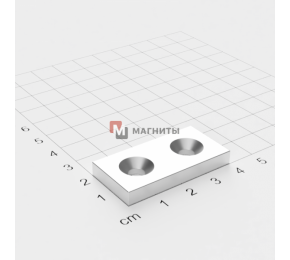 40 x 20 x 4 - 7/3.5 х 2 - Крепежный Магнит