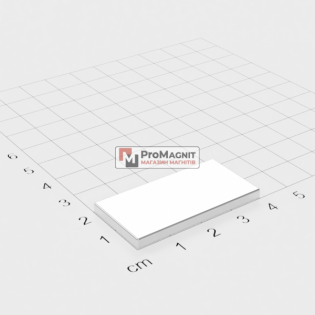 40 x 20 x 3 mm - Прямоугольный магнит