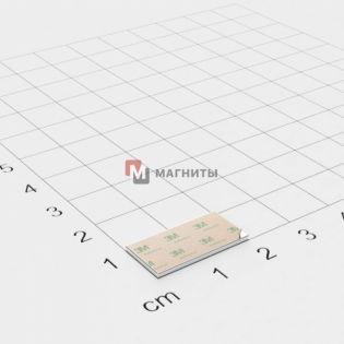 20 x 10 x 1 mm (самоклейка) - Прямоугольный магнит