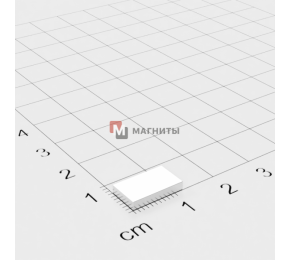 12 x 6 x 1 mm - Прямокутний магніт