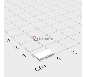 10 x 5 x 1 mm - Прямокутний магніт