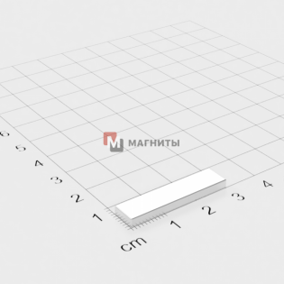 30 x 6 x 2 mm - до 150 °С - Прямоугольный магнит 38SH