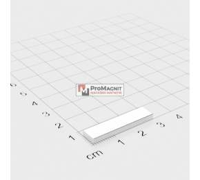 30 x 6 x 2 mm - до 150 °С - Прямокутний магніт 38SH