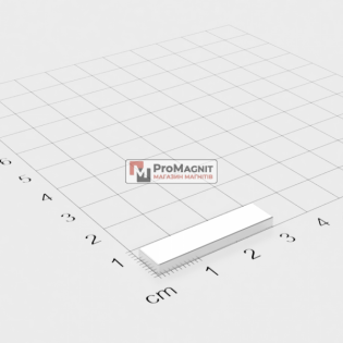 30 x 6 x 2 mm - до 150 °С - Прямоугольный магнит 38SH