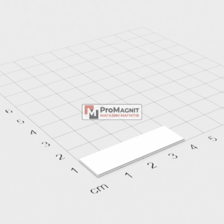 40 x 10 x 2 mm - Прямокутний магніт