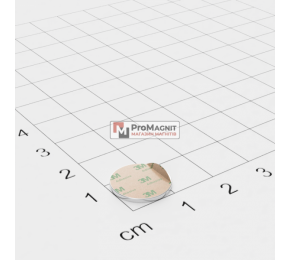 Ø D12 mm х H1 mm (самоклейка) - Магнит Шайба