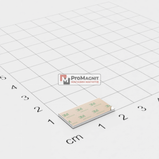 20 x 10 x 1 mm (самоклейка) - Прямоугольный магнит