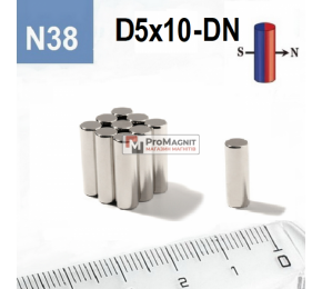D5 mm х H10 mm DN - Магнит Шайба